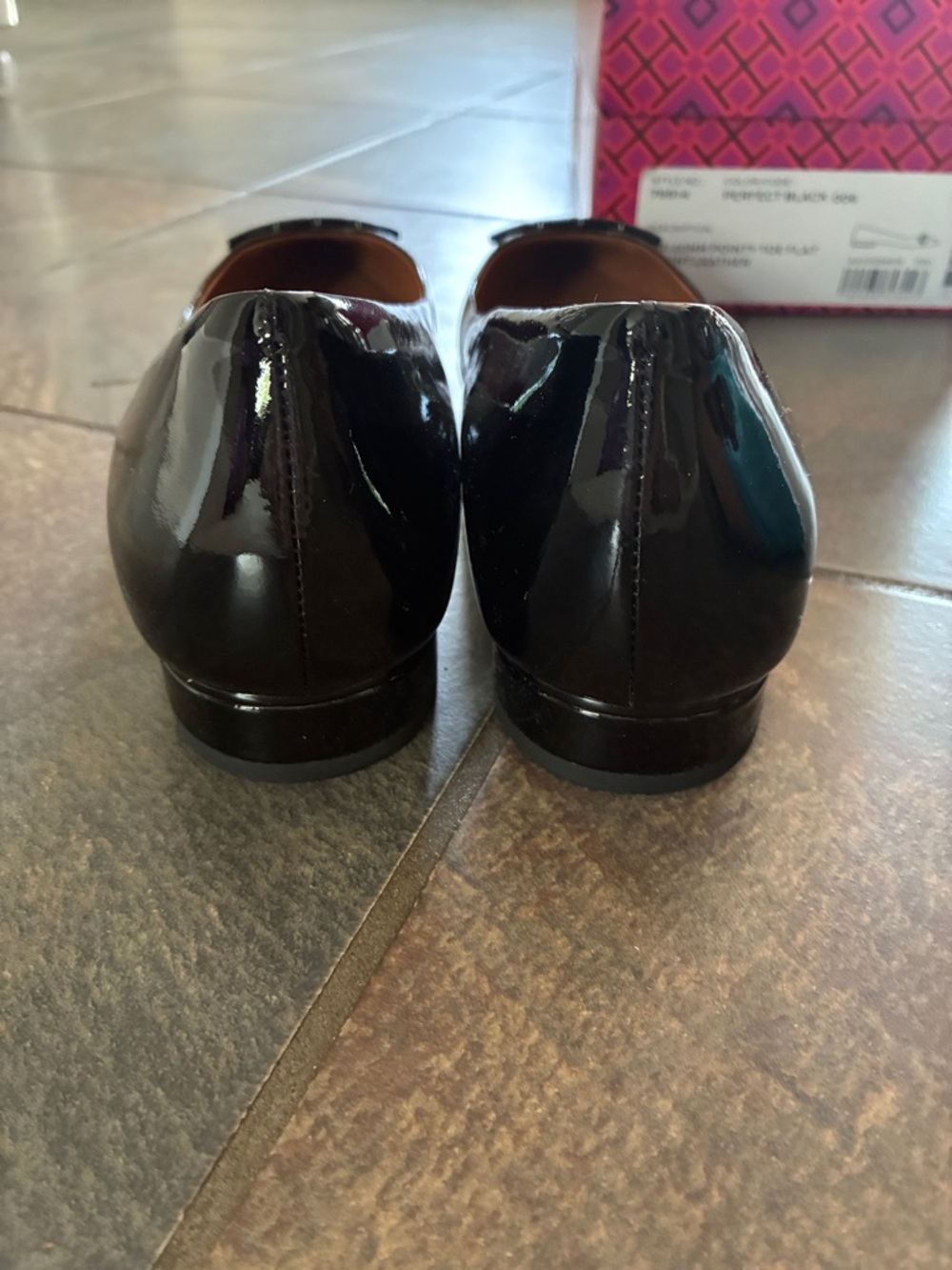 Tory Burch Gigi Pointed Toe Black Flats - Picture 4 of 6